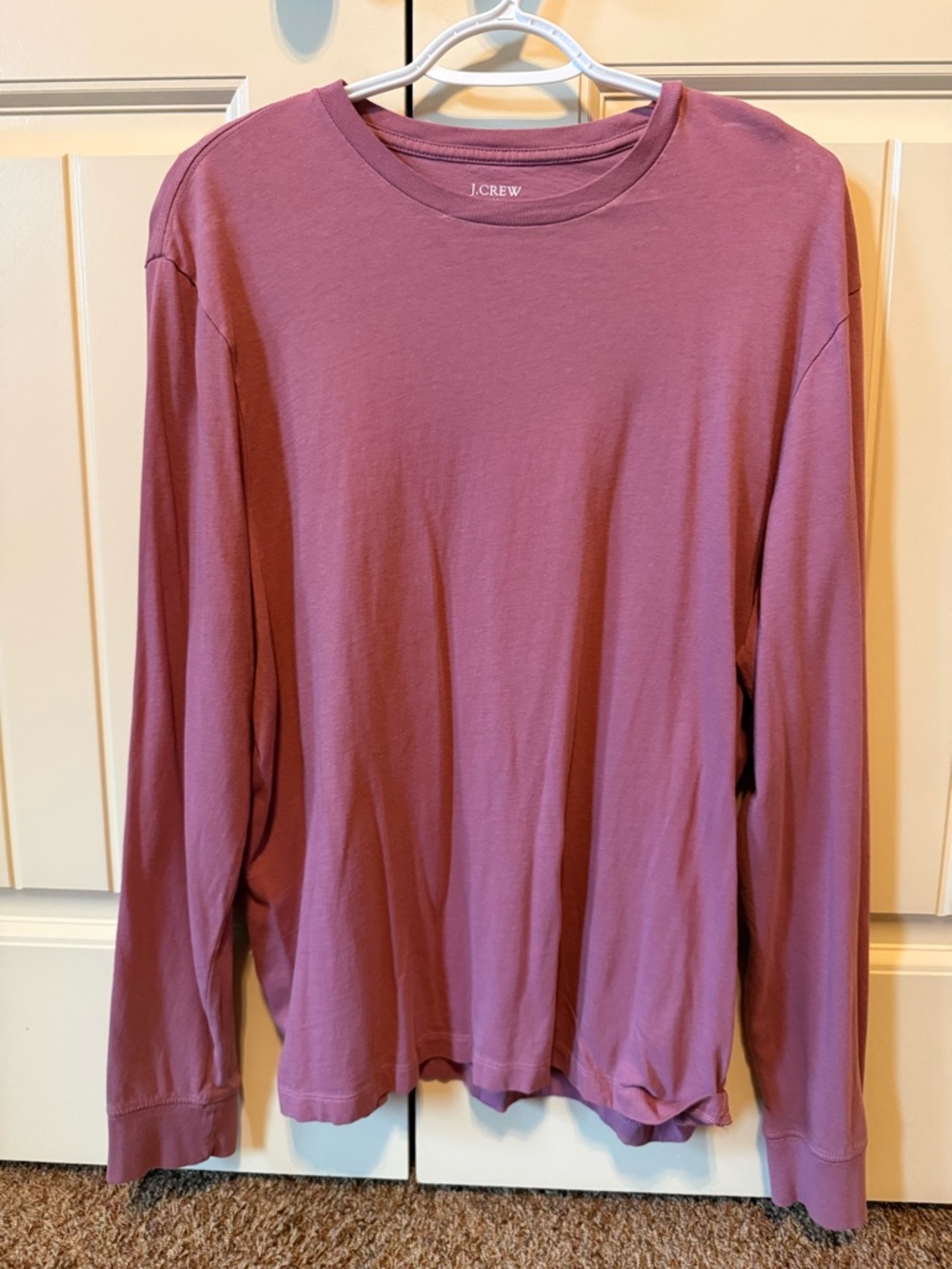 J. Crew Washed Long Sleeve Tee - Mauve Pink